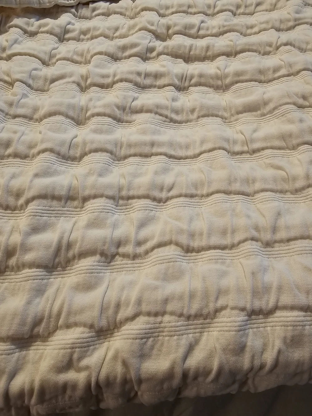 Eileen Fisher Rippled Coverlet With Matching Sham.   Twin.